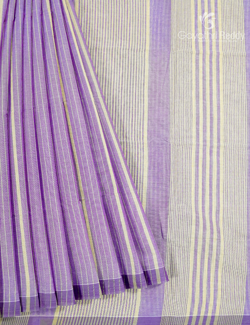 Pure Handloom Cotton Saree in Lavender