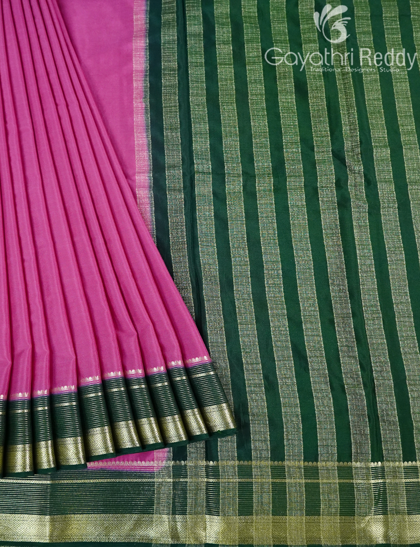 SEMI MYSORE CRAPE SAREE-SMC380