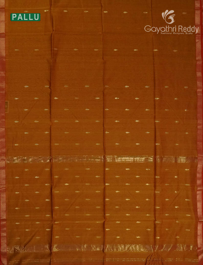 Pure Chanderi Sico Saree in Deep Mustard