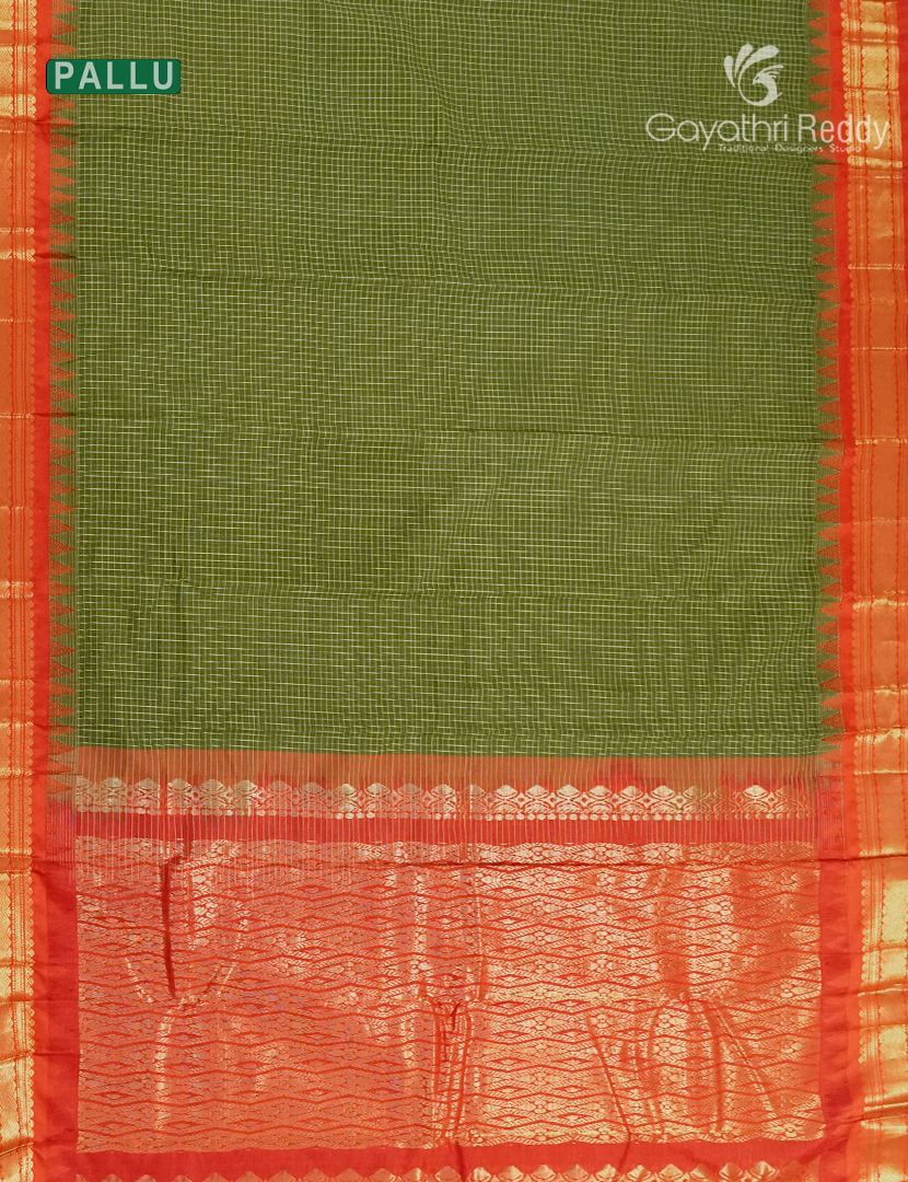 Pure Gadwal Cotton Saree-GGC1627