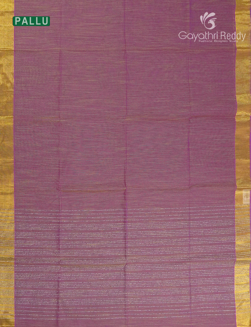 Pure Handloom Cotton Saree in Onion Pink