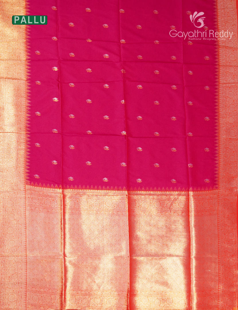 Semi Kanchipuram Art Silk Saree in Red