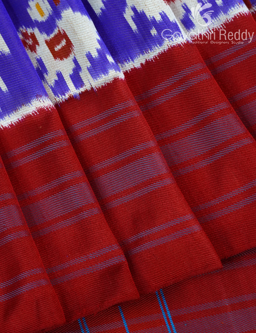 PURE TWILL IKKAT PATTU-IP779