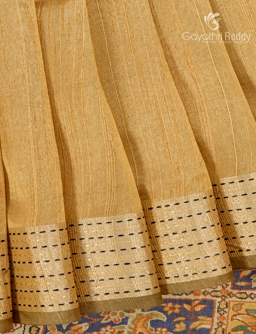 Semi Tussar Saree in Sandalwood