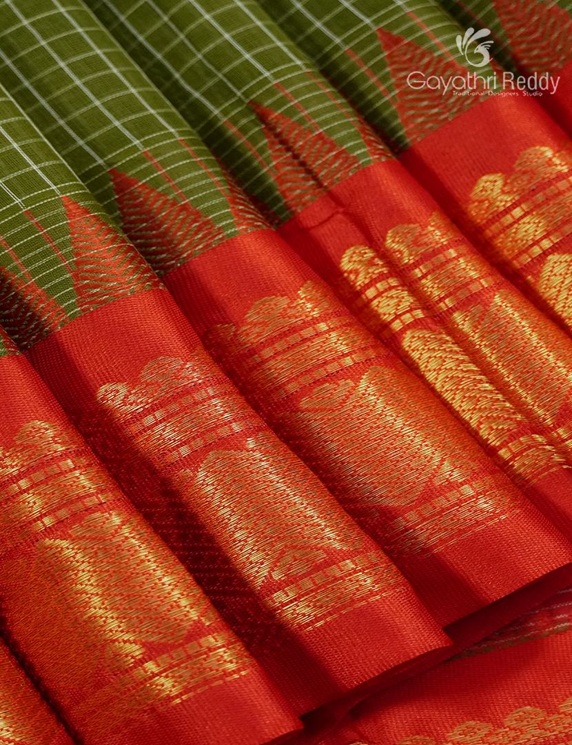 Pure Gadwal Cotton Saree-GGC1627