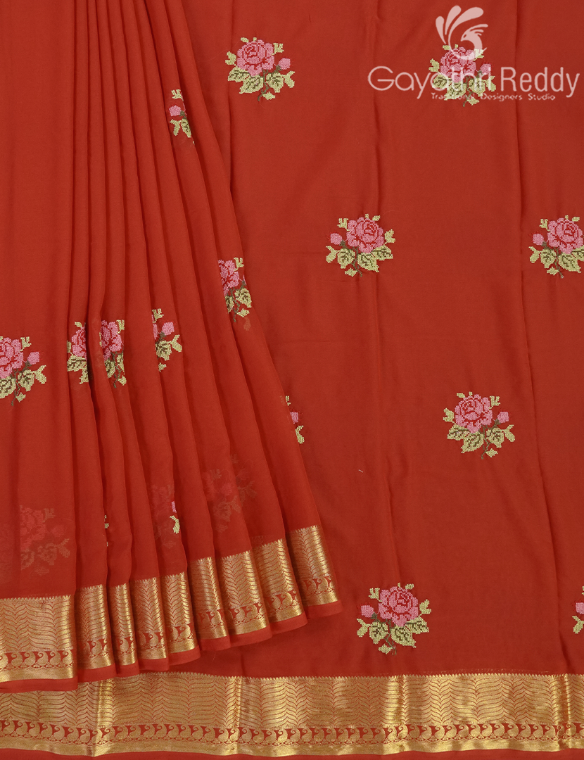 CHIFFON FANCY SAREE-PCF323