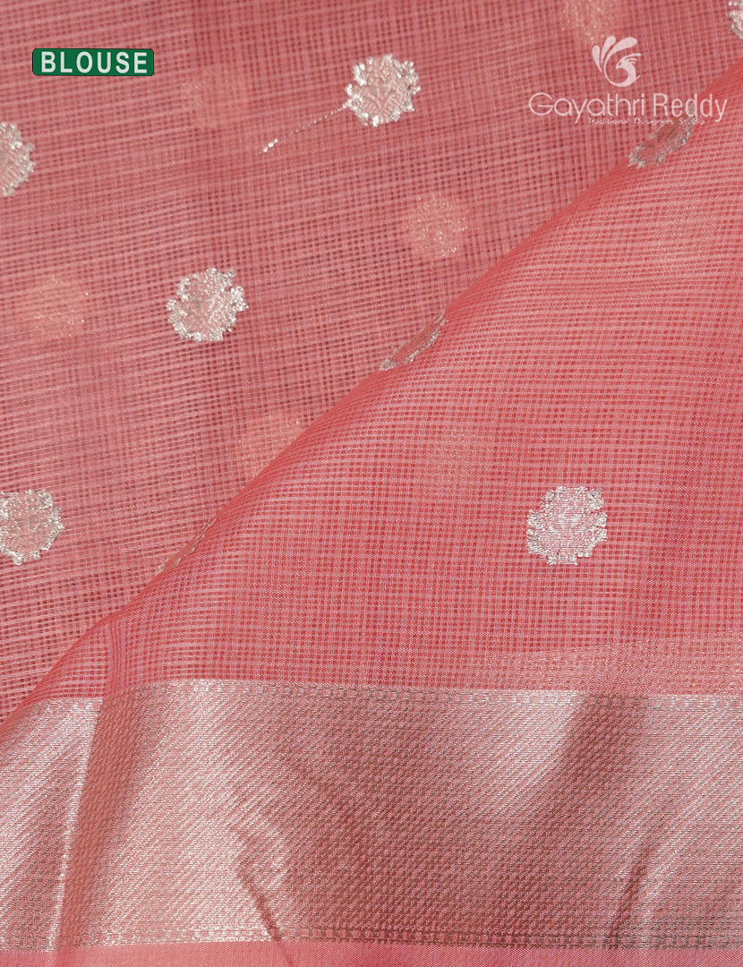 Banaras Kota Lehanga Set in Mint Green and Peach