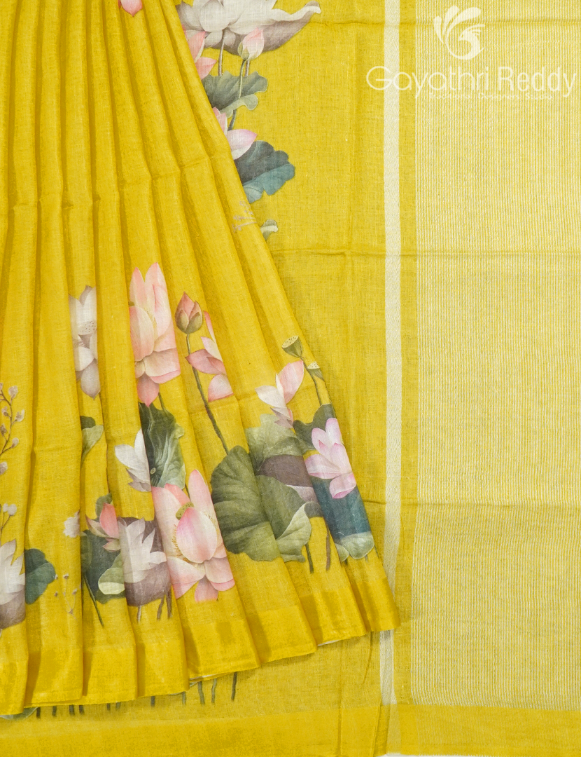 PURE LINEN SAREE-L1439