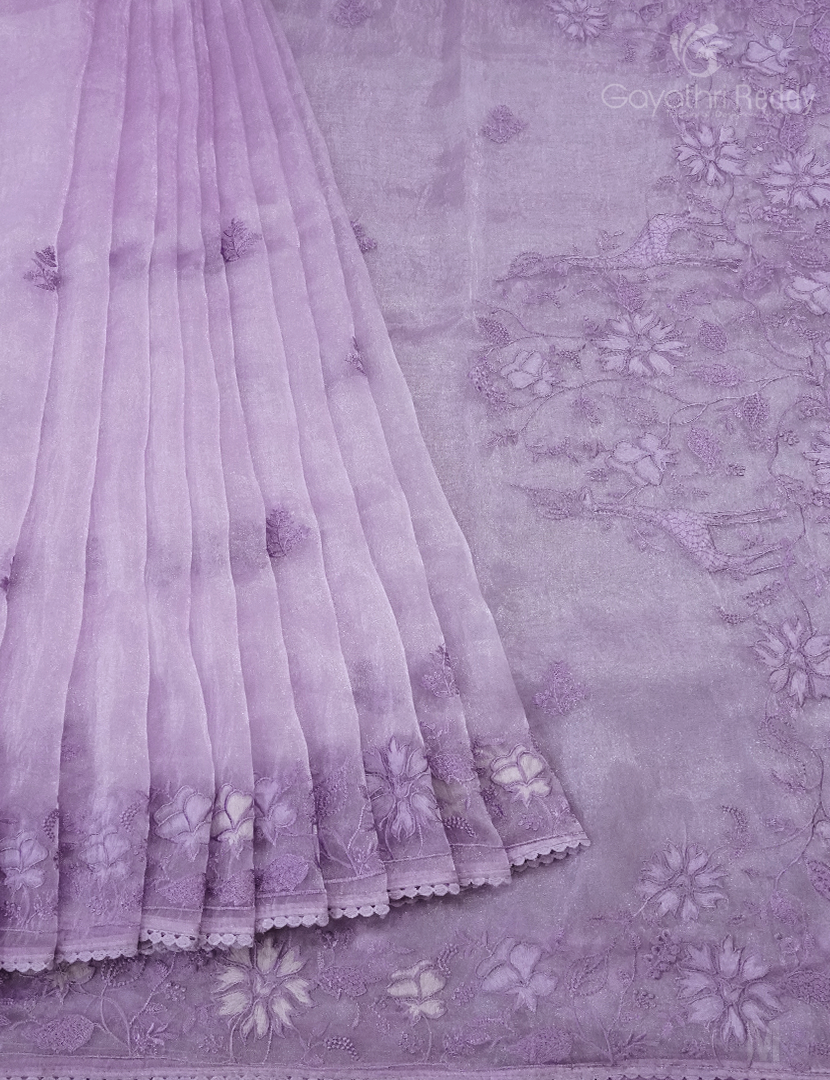 GLASS ORGANZA HANDWORK SAREE-FO715