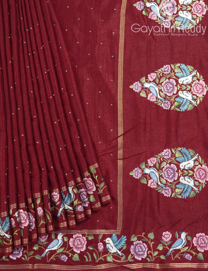 KHADI SILK WORK SAREE-KSW66