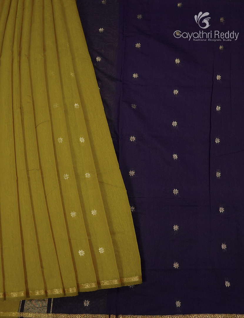 Sico Saree in Lime Green and Deep Violet
