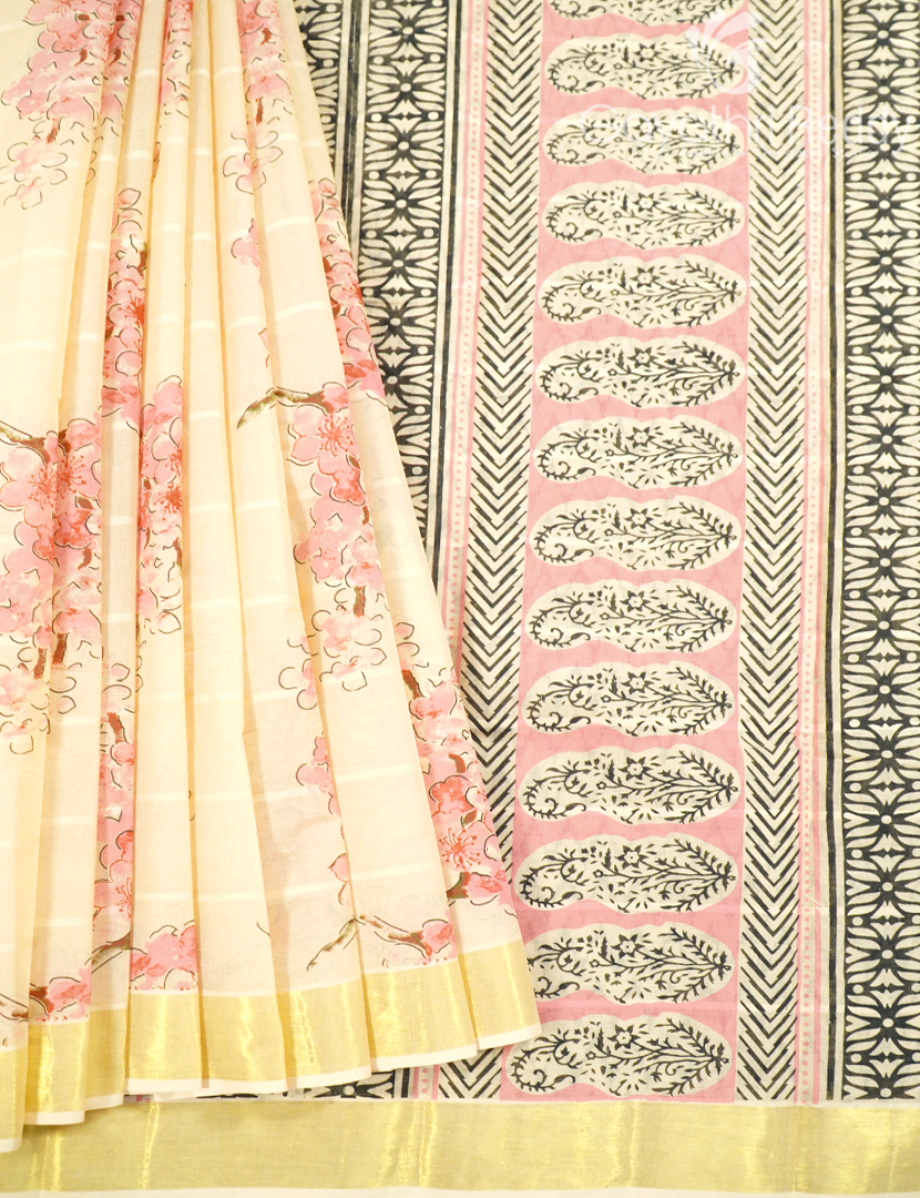 COTTON PRINTED SAREES-CP15