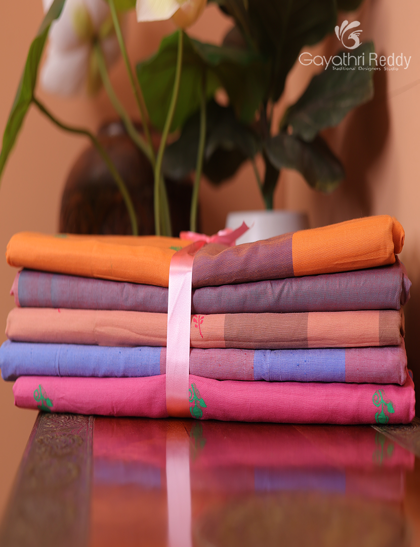 Silk Cotton Sarees Combo ( Set of 5 )