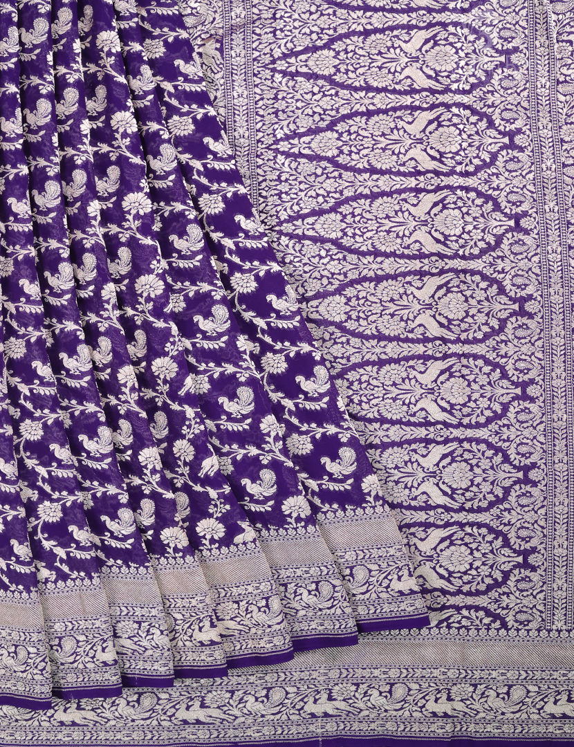 PURE BANARAS GEORGETTE KADDI-BG642