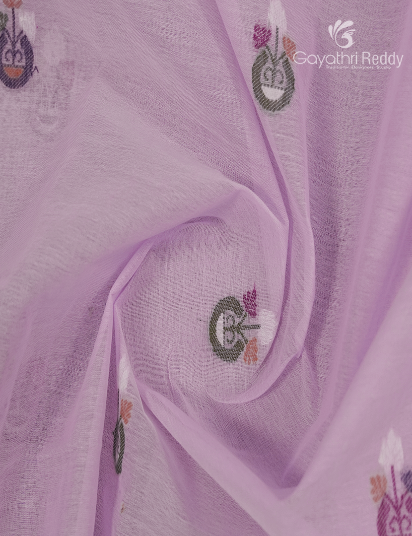 Jamdani Cotton Saree in Lilac