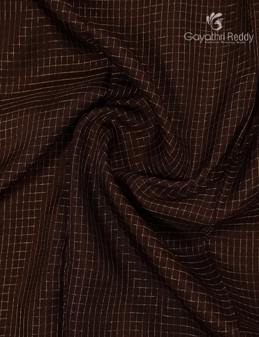 Semi Mysore Crepe Saree in Brown