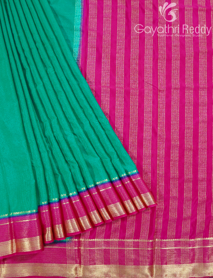 SEMI MYSORE CRAPE SAREE-SMC381