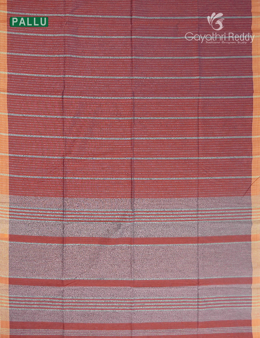 Pure Handloom Cotton Saree in Red