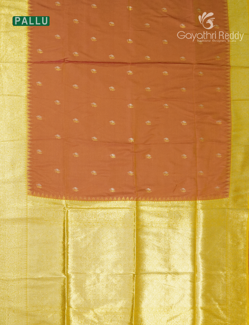 Semi Kanchipuram Art Silk Saree in Deep Mustard