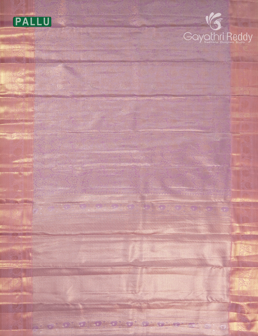 Semi Kanchipuram Silk Saree in Baby Pink
