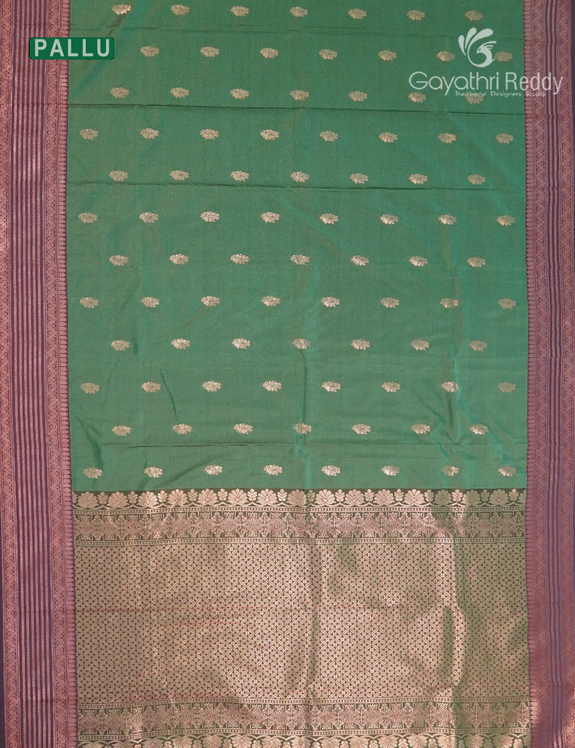 Semi Kanchipuram Art Silk Saree in Pista Green