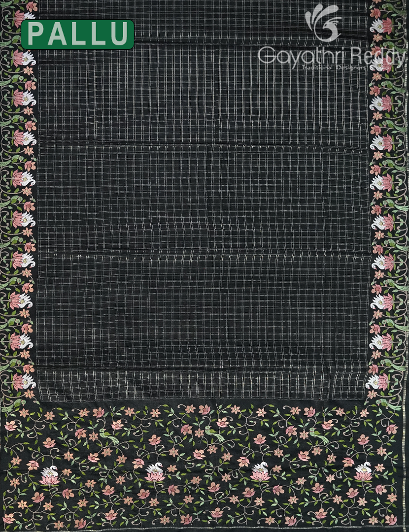 KHADI SILK WORK SAREE-KSW25