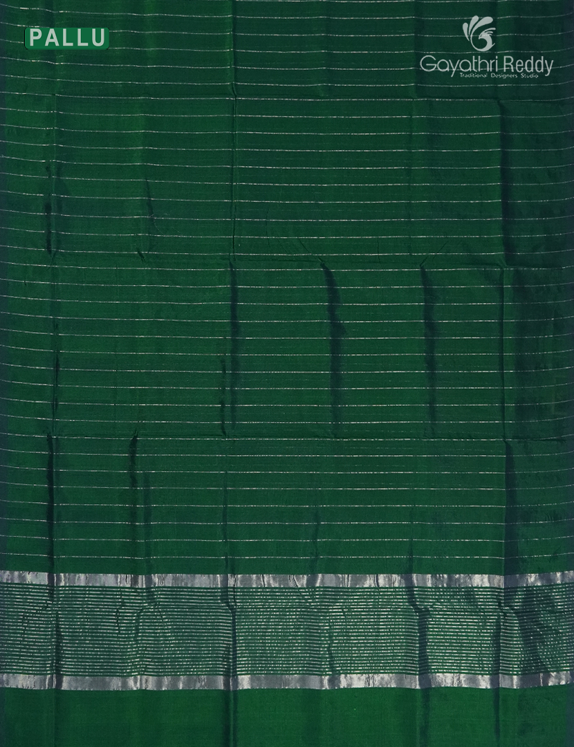 Pure Arani Sico Saree in Bottle Green