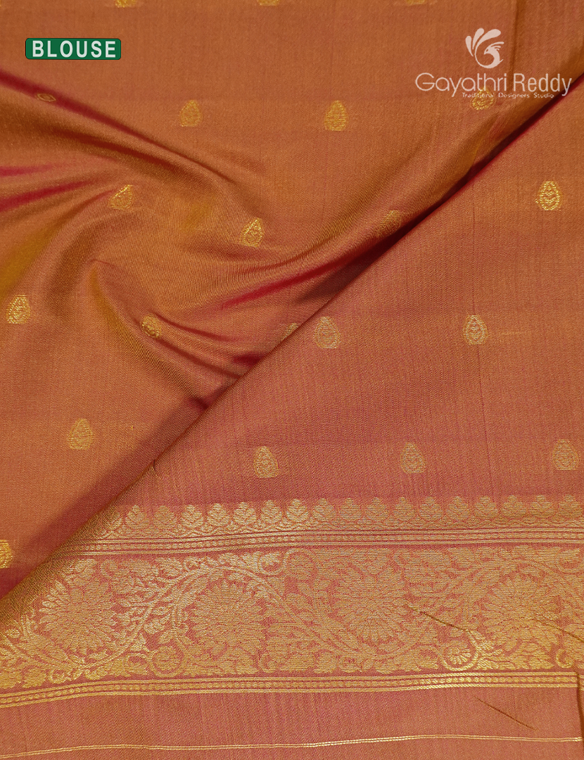 Semi Kanchipuram Art Silk Saree in Deep Mustard
