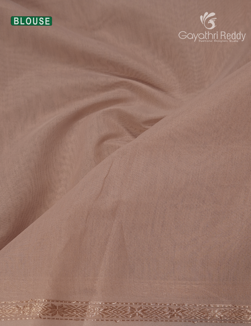 Kanchipuram Sico Saree in Sky Blue and Ligh Chikoo