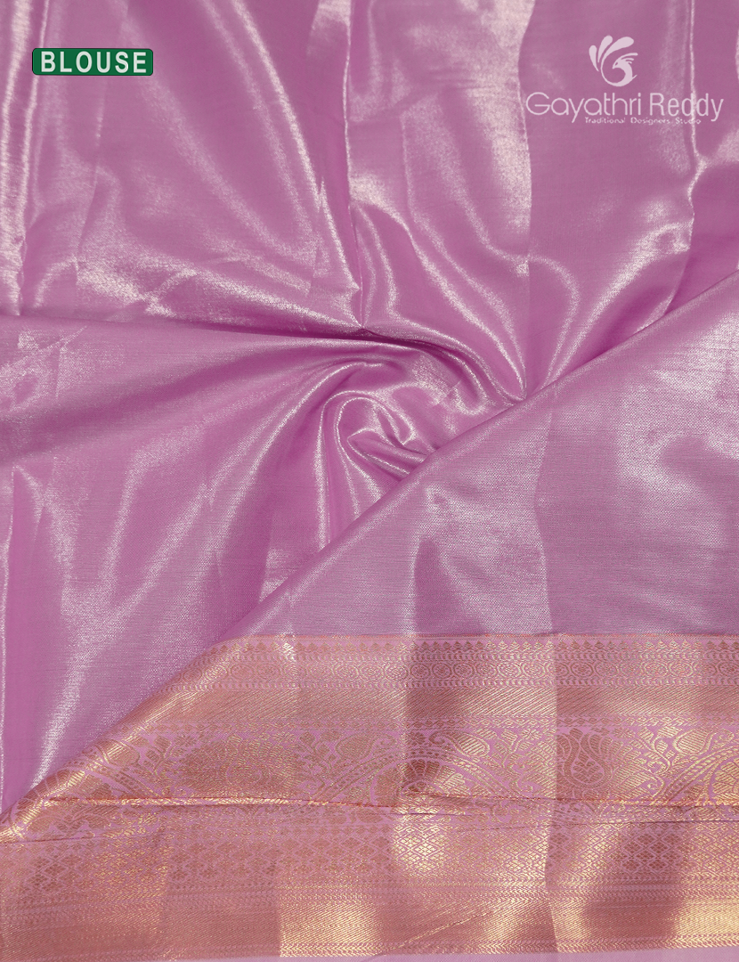 Semi Kanchipuram Silk Saree in Baby Pink