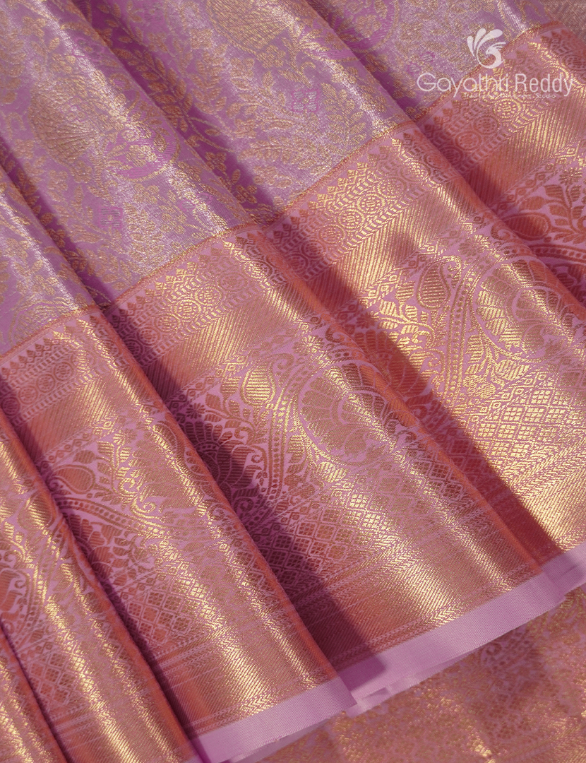 Semi Kanchipuram Silk Saree in Baby Pink