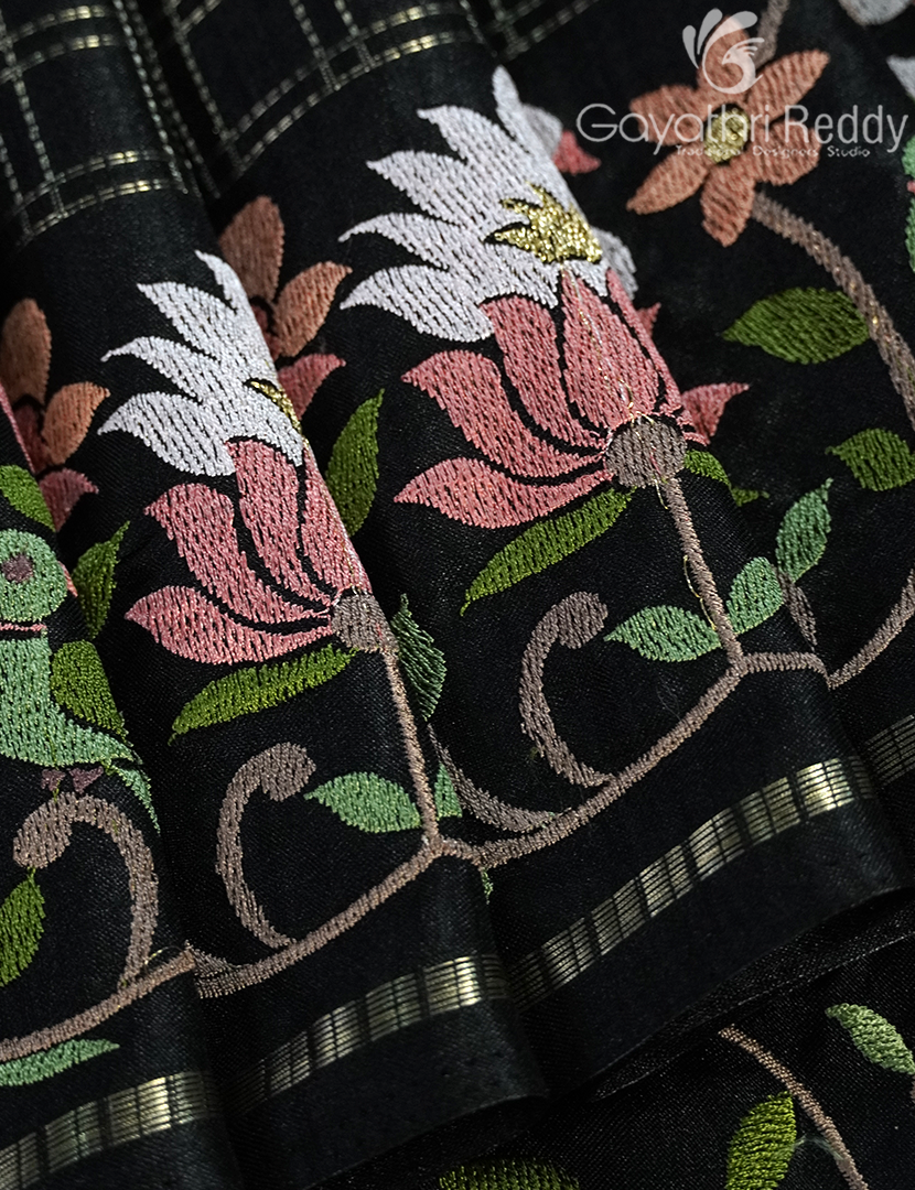KHADI SILK WORK SAREE-KSW25