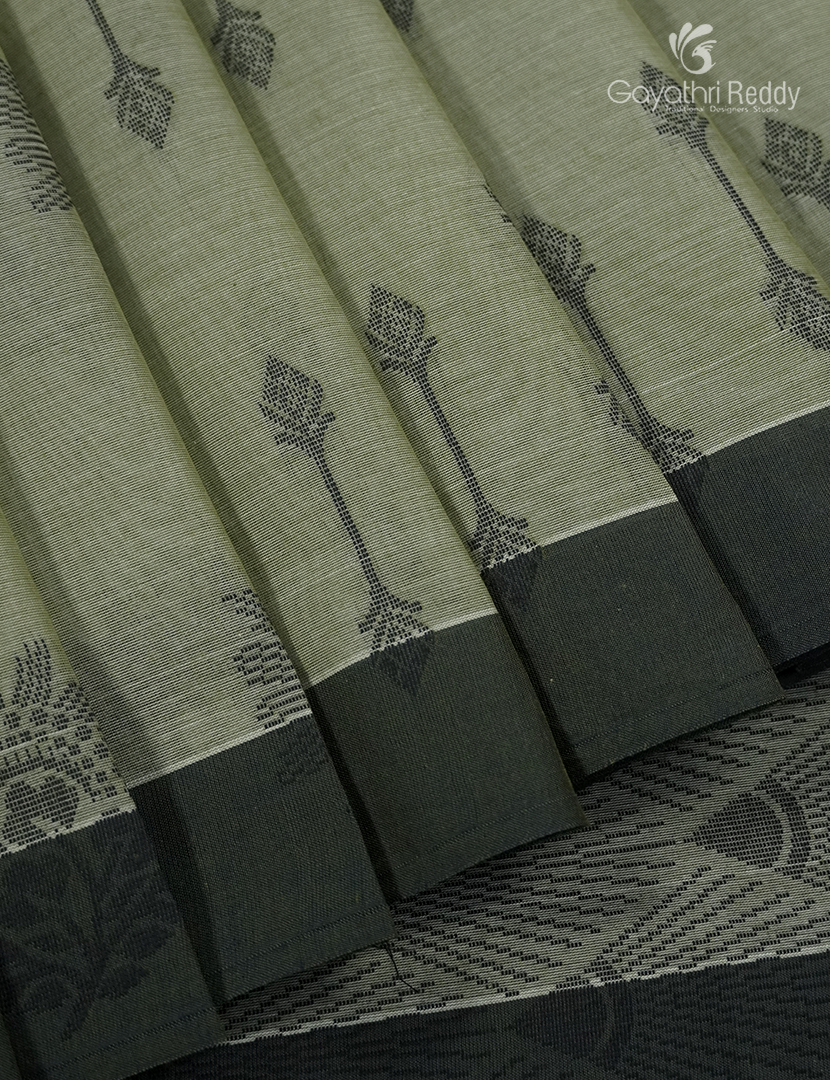 Pure Kanchi Coton Saree in Grey