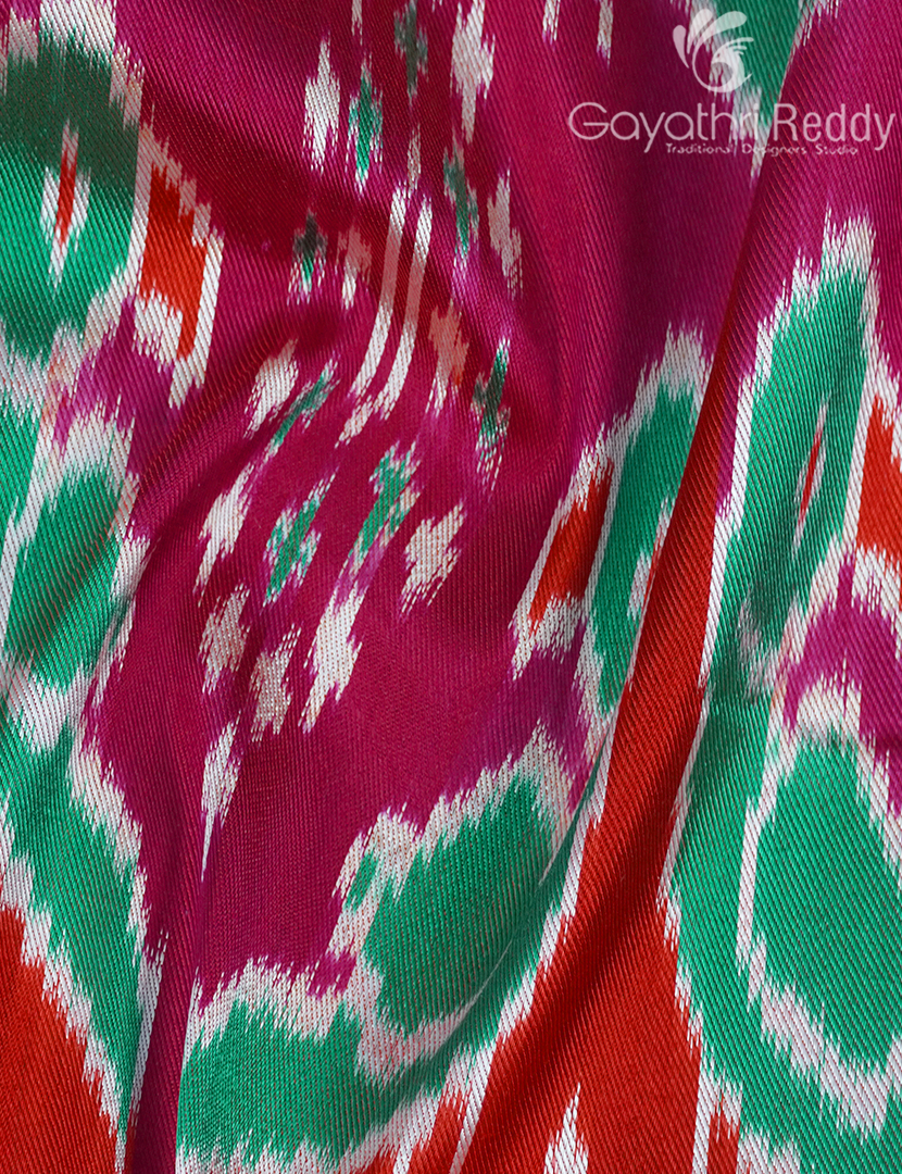 PURE TWILL IKKAT PATTU-IP780