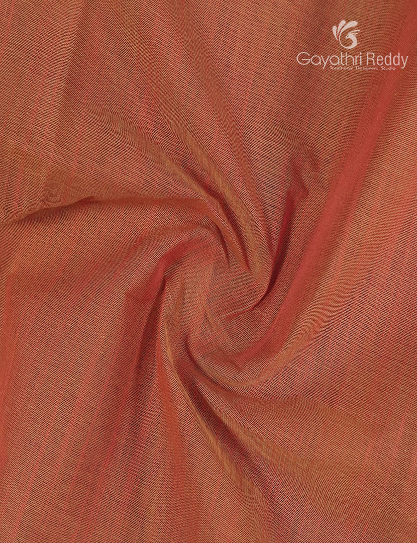 Pure Handloom Cotton Saree in Peach