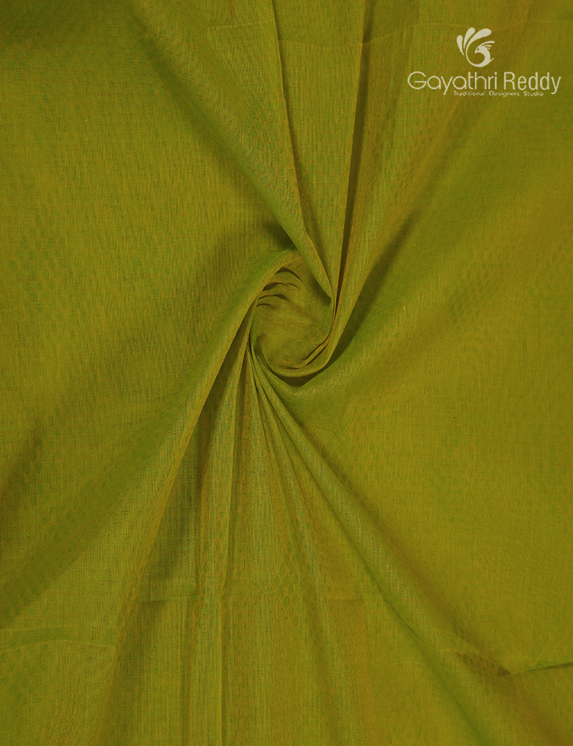 Pure Kanchi Cotton Saree in Leaf Green