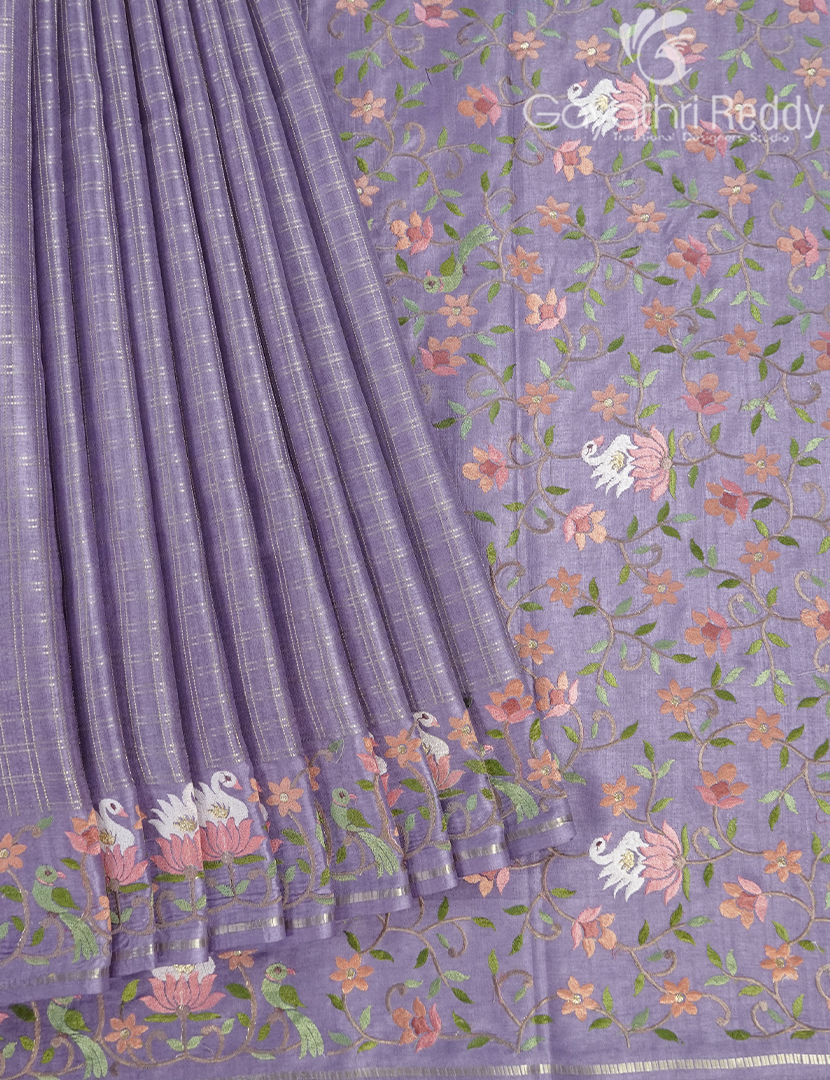 KHADI SILK WORK SAREE-KSW26