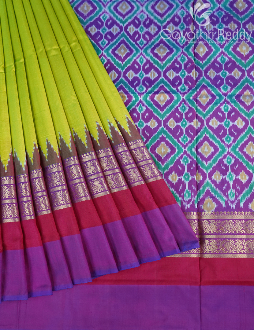 PURE TWILL IKKAT PATTU-IP781