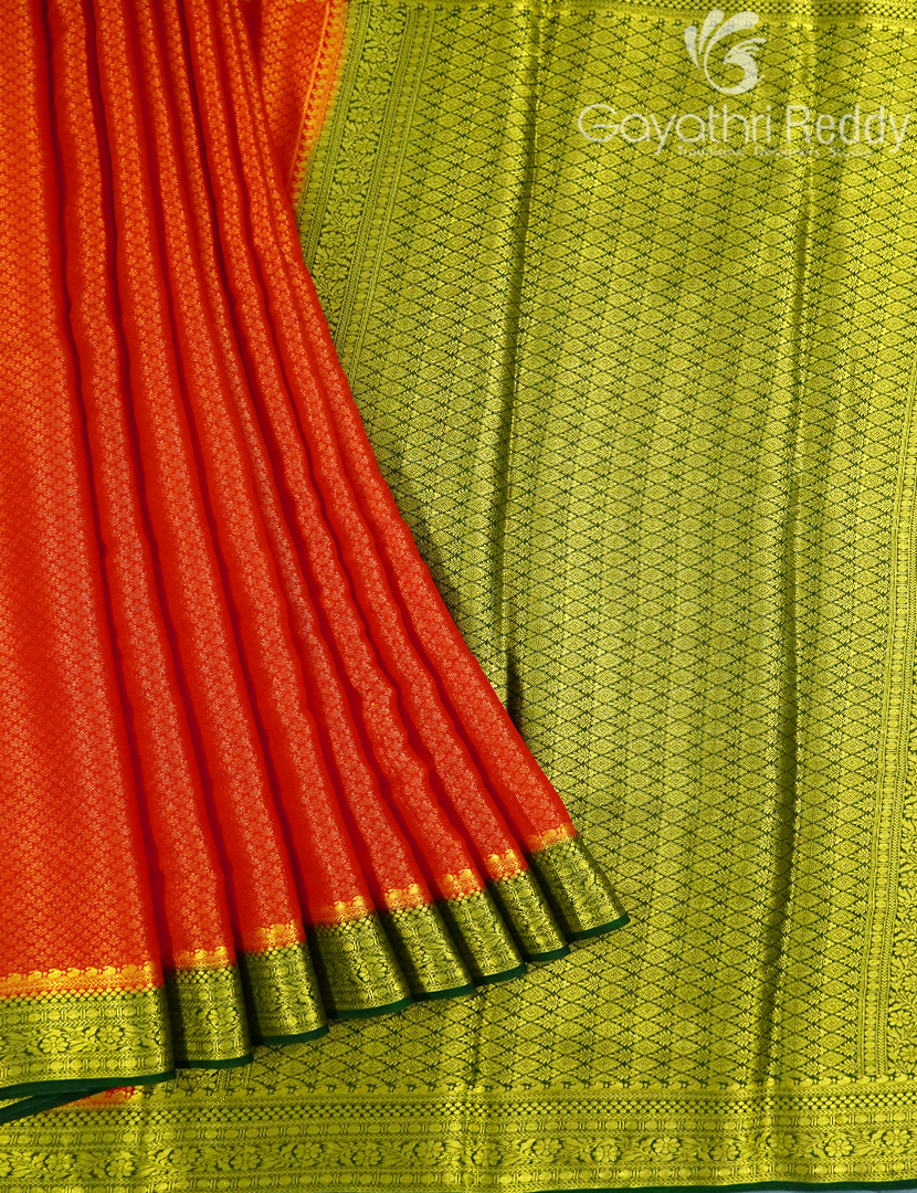 SEMI MYSORE CRAPE SAREE-SMC382