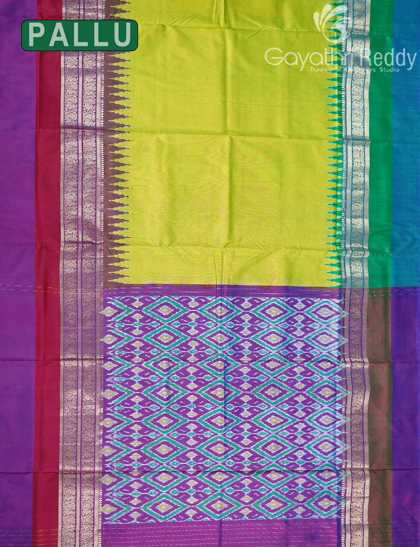 PURE TWILL IKKAT PATTU-IP781