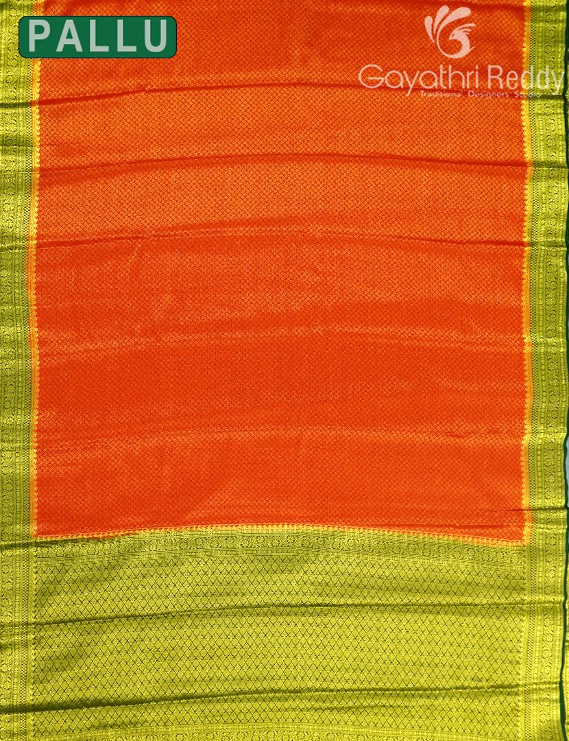 SEMI MYSORE CRAPE SAREE-SMC382