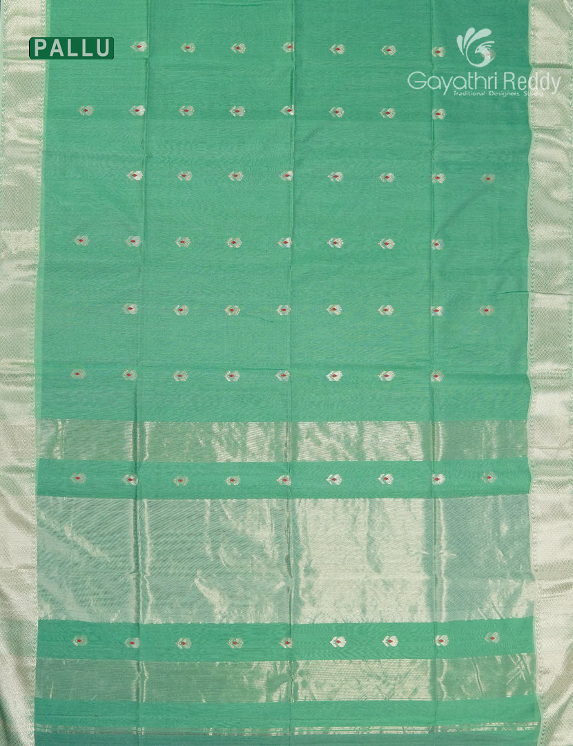 Pure Chanderi Sico Saree in Sea Green