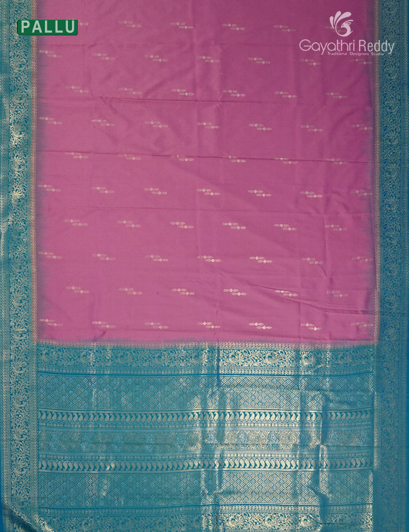 Semi Kanchipuram Art Silk Saree in Lotus Pink
