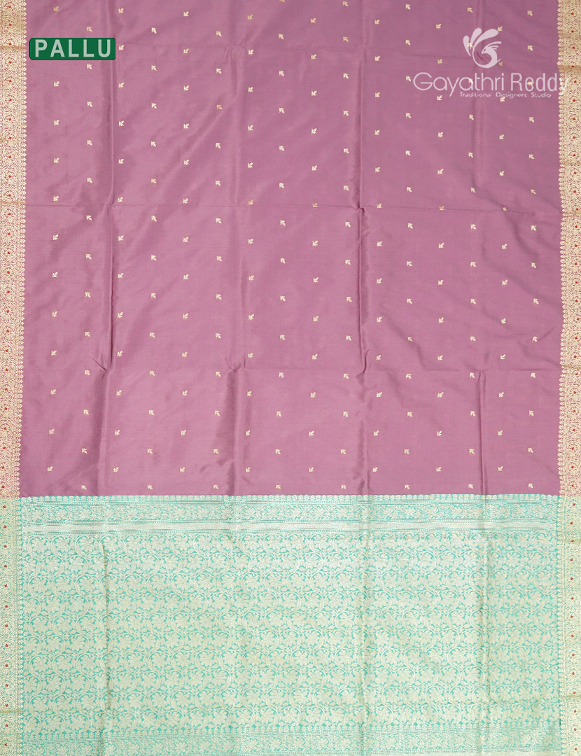 Semi Katan Silk Sare in Mauve Pink