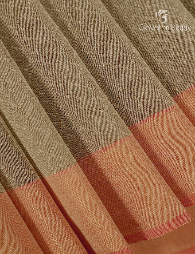Semi Ikat Sico Saree in Off White