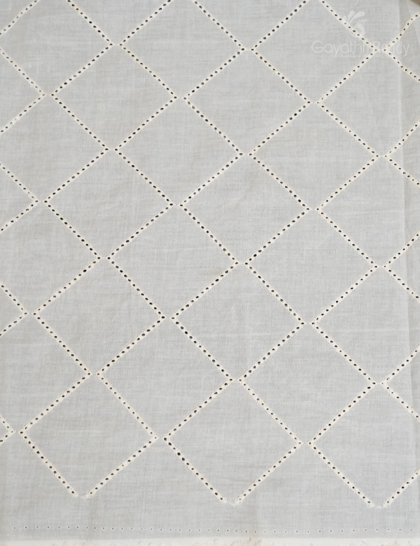PURE COTTON CUT WORK FABRIC(PER METER)-PCWF4