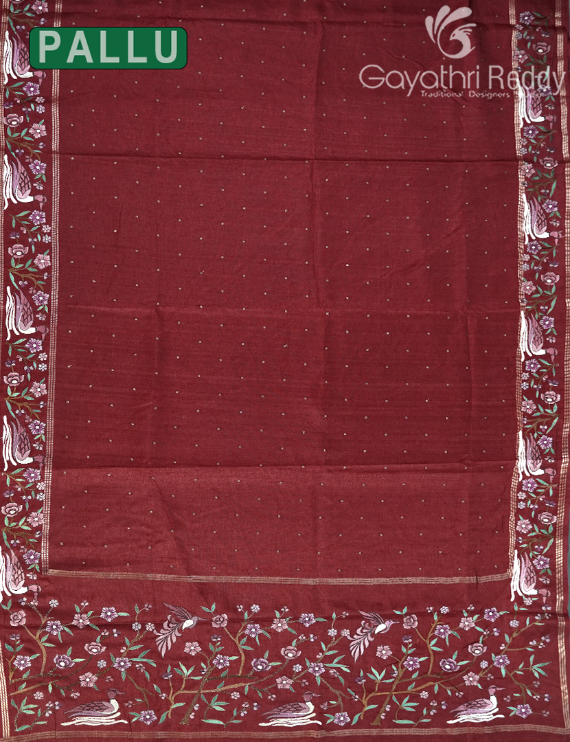 KHADI SILK WORK SAREE-KSW3