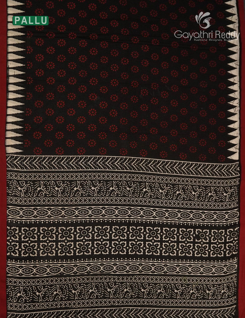 Vidharbha Cotton Saree in Black