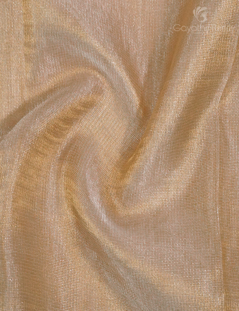 PURE TISSUE WHITE GOLD SAREE-PT9