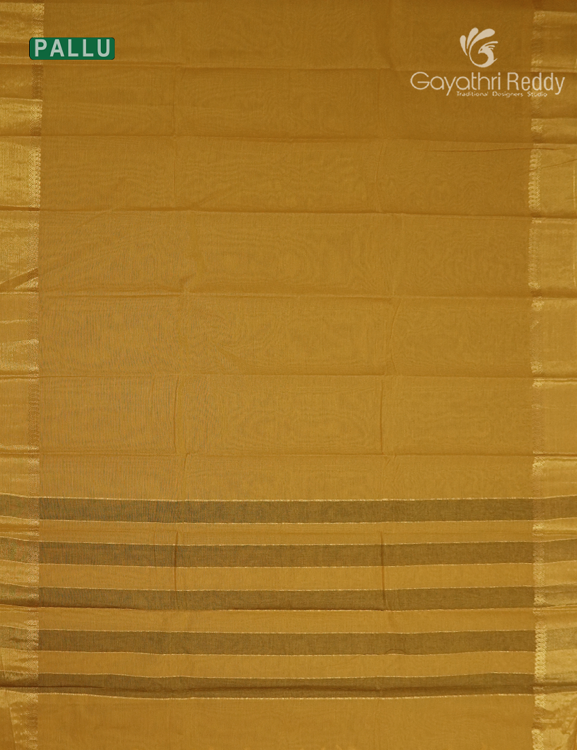 Pure Kanchi Cotton Saree in Mustard